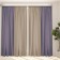 Set of curtains "Canvas", size 200x250 cm, 2 pcs, color violet-beige