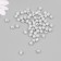 Beads for creativity Plastic "Sig-zag" white-silver set 20 grams 0.6x0.6x0.6 cm