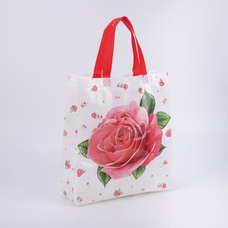 Household bag without fastening, pink color