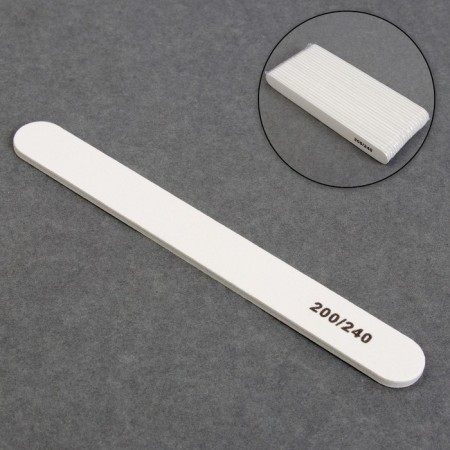 File - emery, abrasiveness 200/240, 18 cm, packing 20 pcs, white color-1