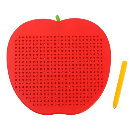 Magnetic tablet "Apple", large, 468 holes, red color-1