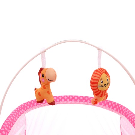 Musical cradle for newborns, pink color-5
