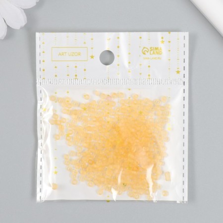 Glass 8/0 "Matte translucent. Yellow" 10 g-3
