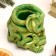 Climb "Snake on the skull" Green with gilding, 11x10x8cm