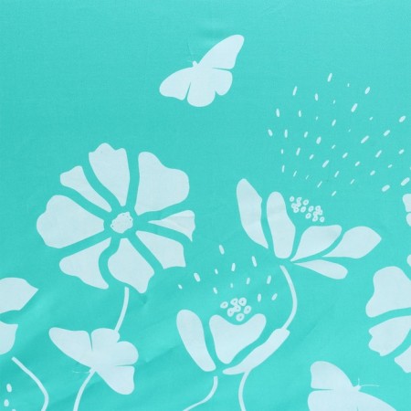 Women's Mechanical “Flowers” ​​umbrella, 8 spokes, d = 95, turquoise color-2