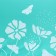 Women's Mechanical “Flowers” ​​umbrella, 8 spokes, d = 95, turquoise color