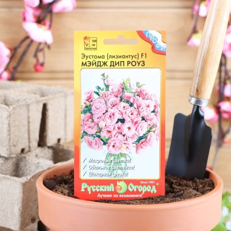 Eustoma flower seeds Slezing "Mage DeP Rose", F1, 5 pcs