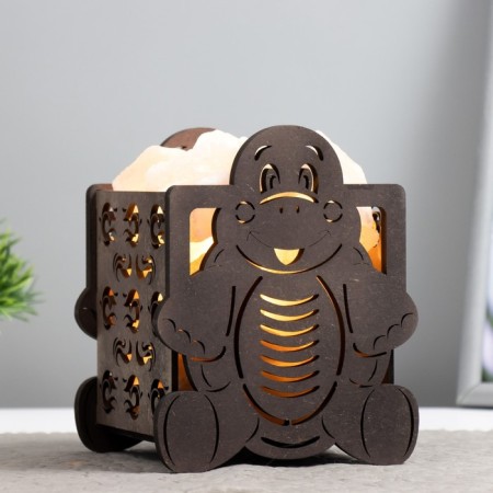 Salt lamp "Turtle" Wooden E14 15W 1.4 kg-1