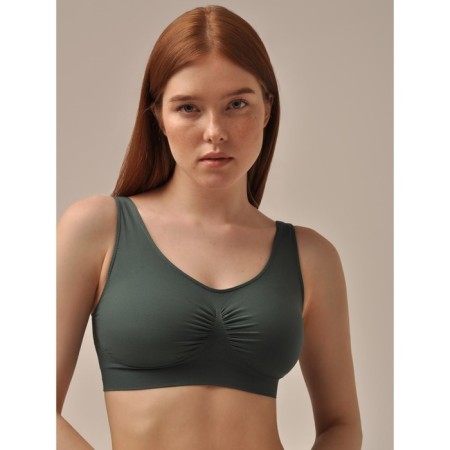 TOP Female Shaper with Cup SPALLA LARGA, S/M size, Forest color