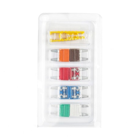 Flag fuses, mini with tweezers, 5-30 a, set 8 pcs