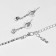 Set 2 objects: earrings, a necklace "elite" classics, white-green color in silver, 30 cm