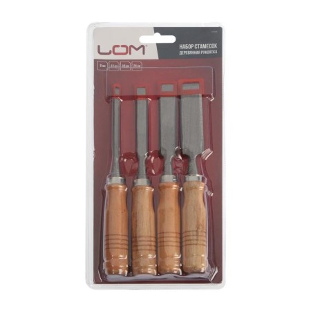 Set of chisels scrap, wooden handle, 6-12-18-24 mm-2