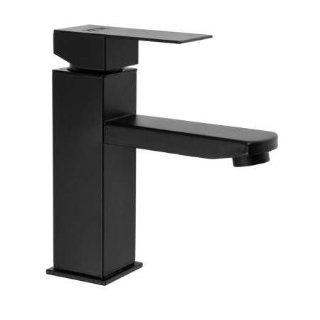 Zein Z2393 sink mixer, 40 mm cartridge, short spout, stainless steel, black