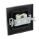 Rosette "Elect" RS 16-131-hour, 16 A, 250 V, single, hidden, without salary, black under silver