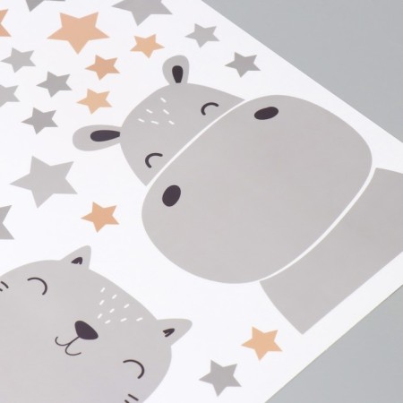 Sticker Plastic Interior color "animals and stars" 40x60 cm-2
