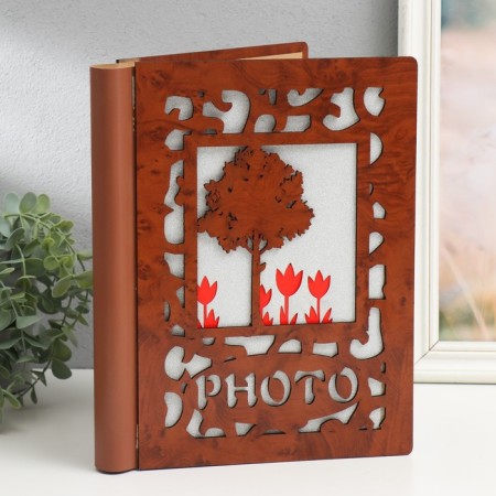 Photo album magnetic 20 sheets "Garden with tulips" 3x23.5x29 cm