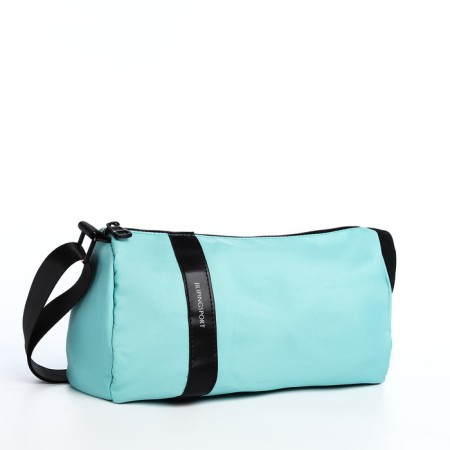Youth bag with zipper, turquoise color-3
