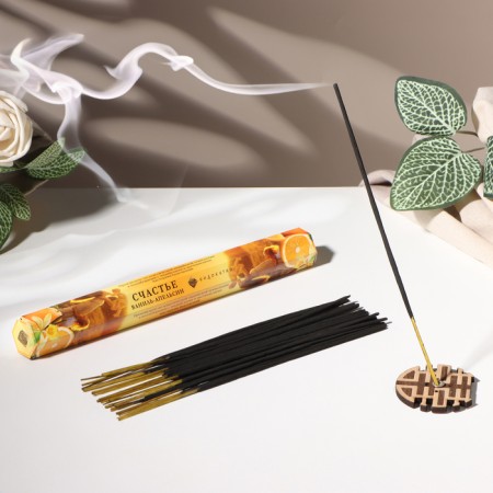 Incense "Happiness", 20 wands in packaging, hexagon