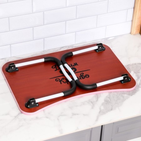 Table - breakfast tray, for a laptop, folding, pink, 60x40 cm-10