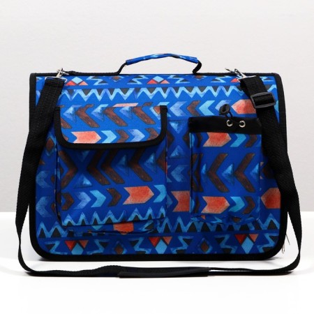 Bag - Carbar for animals, frame with pockets, 40 x 25 x 26 cm, blue-1