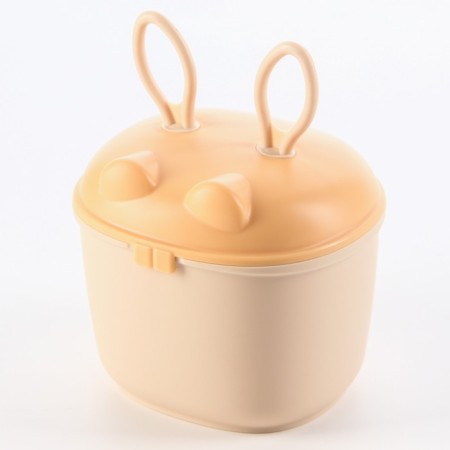 Container for storage of baby food, 230 ml., Yellow color