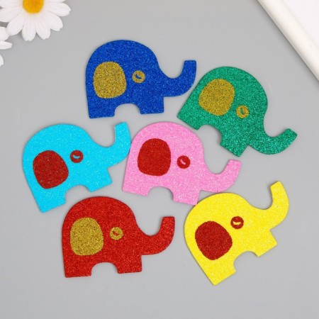 Decor for the creativity of EVA "Elephants" Tergets Set 6 pcs 13x15 cm