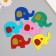 Decor for the creativity of EVA "Elephants" Tergets Set 6 pcs 13x15 cm