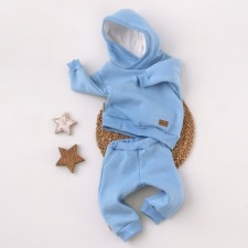 Костюм детский спортивный KinDerLitto «Оверсайз», 2 предмета: худи, штаны, рост 74-80 см, цвет небесно-голубой