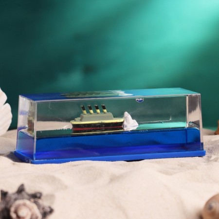 Ship in liquid, anti -stress "Titanic" 15 x 5.5 x 5.3 cm-1