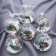 Set of balls plastic D -8 cm, 6 pcs "Ice - cones" transparent