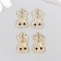 Decor for creativity metal, rhinestones "Muzzle Bunny" gold 2.1x1.5 cm