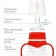 A bottle for feeding, a classic throat, fitted, with handles, 150 ml., From 0 months, color red