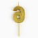 Candle figure for the cake "6", gold, 2.5 x 8 cm.