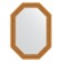 Mirror in the baguette frame, aged gold with weaving 70 mm, 53x73 cm