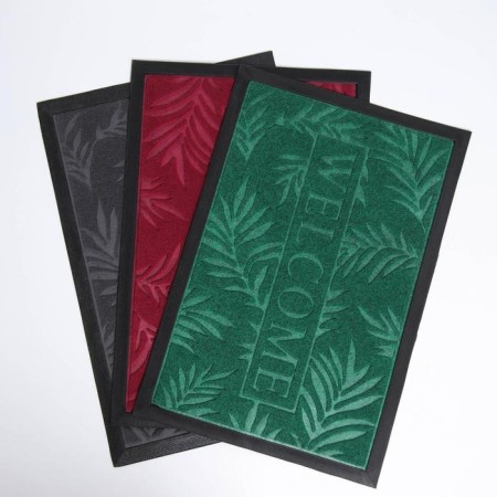 Walcome leaves moisture -entering rug -shaped shaft, 40 × 60 cm, mix color-4