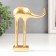 Souvenir Polystone "Golden Elephant with Long Legs" 3x9x12.5 cm