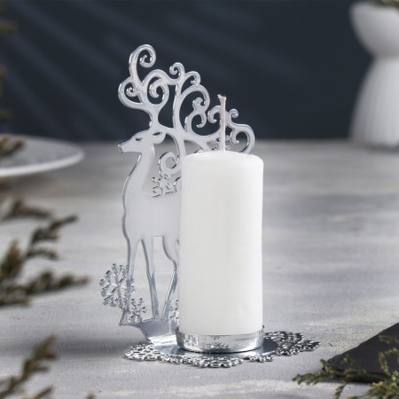 Summary "Deer" Metal for one candle, 6.5x9.6x14.5 cm, chrome-1