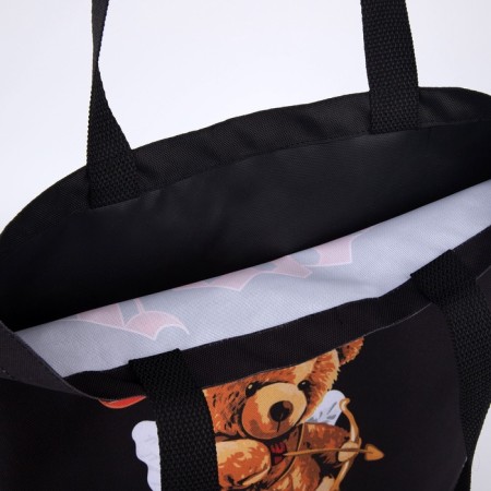 Bag Schoper "Bear Angel" 35 x 0.5 x 40, department without lightning, without lining, black-2