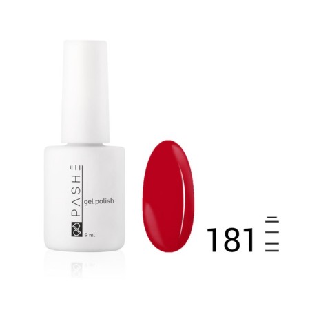 Color gel polish Pashe, No. 181 red poppy, 9 ml