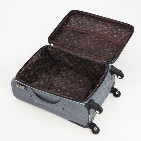 Small suitcase 24 "On the zipper, code castle, with extension, the color is gray-8