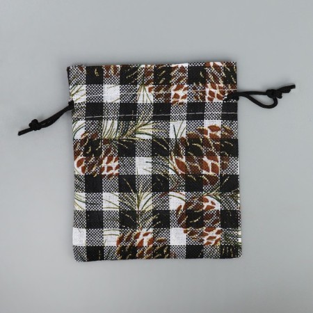Bag Gift canvas "cones", 10 x 12 cm +/- 1.5 cm, new year-5