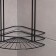 Bathroom shelf for 3-long NATIVE, 175 × 175 × 562 mm, black matte color