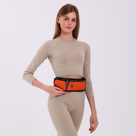 Lightning waist bag, 3 departments, Orange color-6