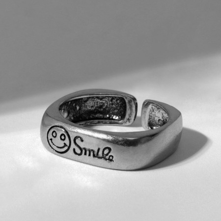 Ring "Copper" Smile, color black silver, dimensionless-1