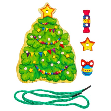 New Year's toy. Figure lacing "New Year! Christmas tree "-1