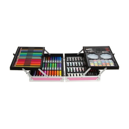 A set for drawing, folding, in a suitcase pink-2