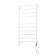 Domoterm electric heated towel rail "Medea" P10, 500x1000 mm, right, white matte