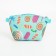 Cosmetic bag with lightning, mint color