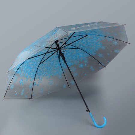 Umbrella - semi -automatic cane "Spring", 8 spokes, r = 46 cm, color mix-2