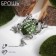 Brooch "Frog" traveler, green color in silver